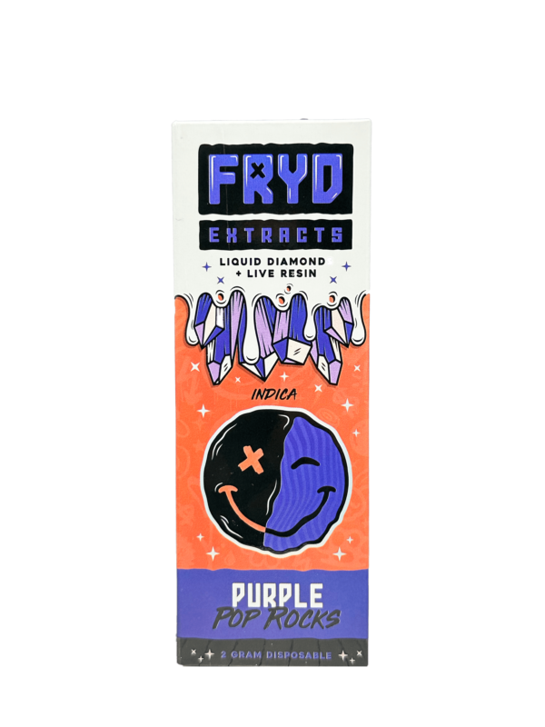 PURPLE POP ROCK FRYD CARTS, Purple Pop Rocks strain Fryd Carts, Rainbow Belts Fryd Flavor, velato strain